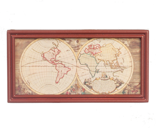 Ancient Map, Wood Color Frame